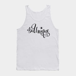 Hand Lettered Be Unique with Star Tank Top